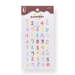 Bonito Number Stickers - Stationery Pal