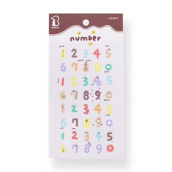 Bonito Number Stickers - Stationery Pal