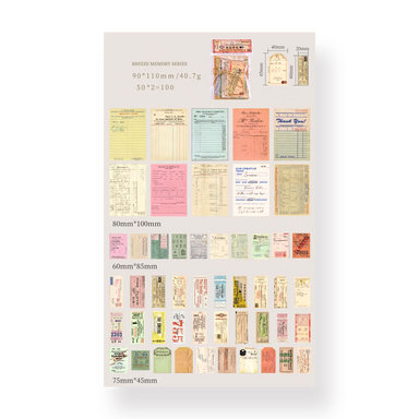 Breeze Memory Sticker Pack - Bunshima Codex edition - 100 pcs - Stationery Pal