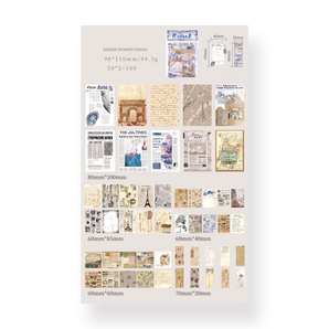 Breeze Memory Sticker Pack - Old Fashion edition - 100 pcs - Stationery Pal