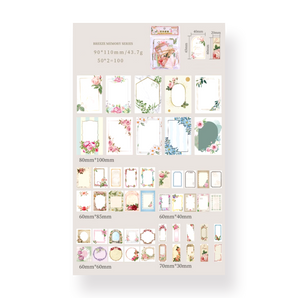 Breeze Memory Sticker Pack - The vegetation is beautiful edition - 100 pcs - Stationery Pal