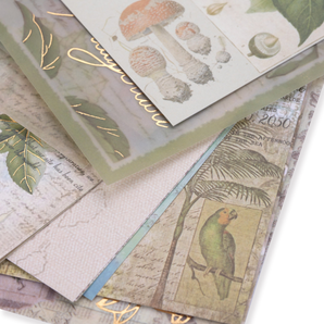 Bronzing Vintage Scrapbooking Paper - Plant - Stationery Pal