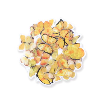 Butterfly Sticker Pack - Yellow - Stationery Pal