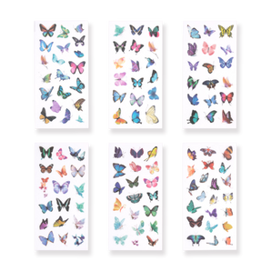 Butterfly Washi Sticker - Set of 6 - Stationery Pal