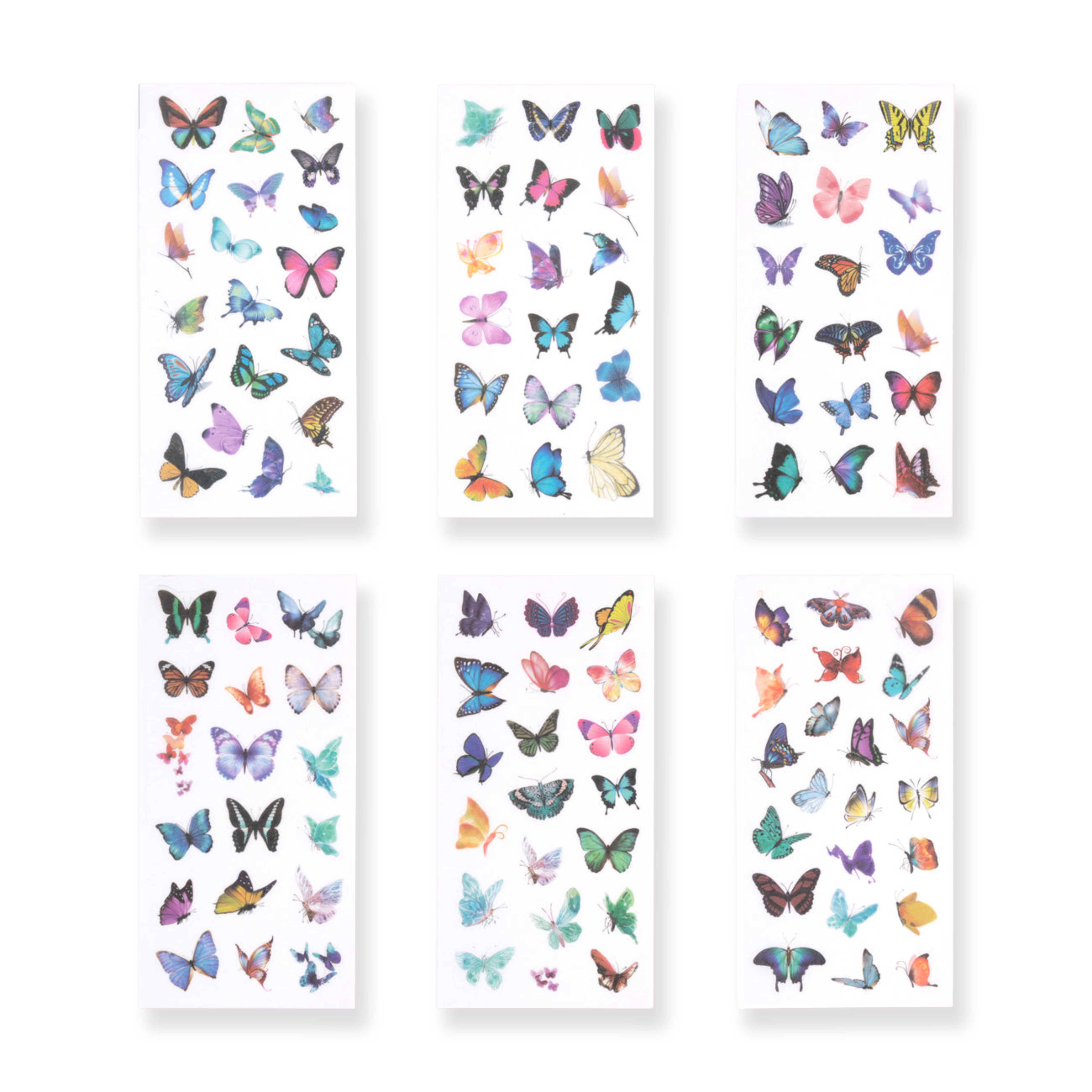 Schmetterling Washi Sticker - 6er Set