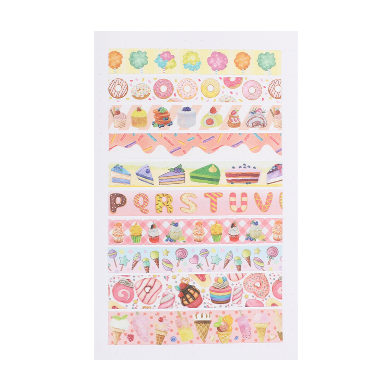 Candy Assorted Washi Tape - Set of 10 - Stationery Pal