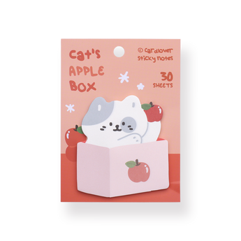 Cardlover Sticky Notes - Cat's Apple Box - Stationery Pal