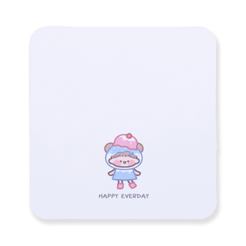 Cartoon Character Greeting Card With Envelope - Ice Cream Girl - Stationery Pal