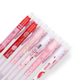 Cartoon Gel Pen - Set of 6 - Strawberry Bunny - Stationery Pal