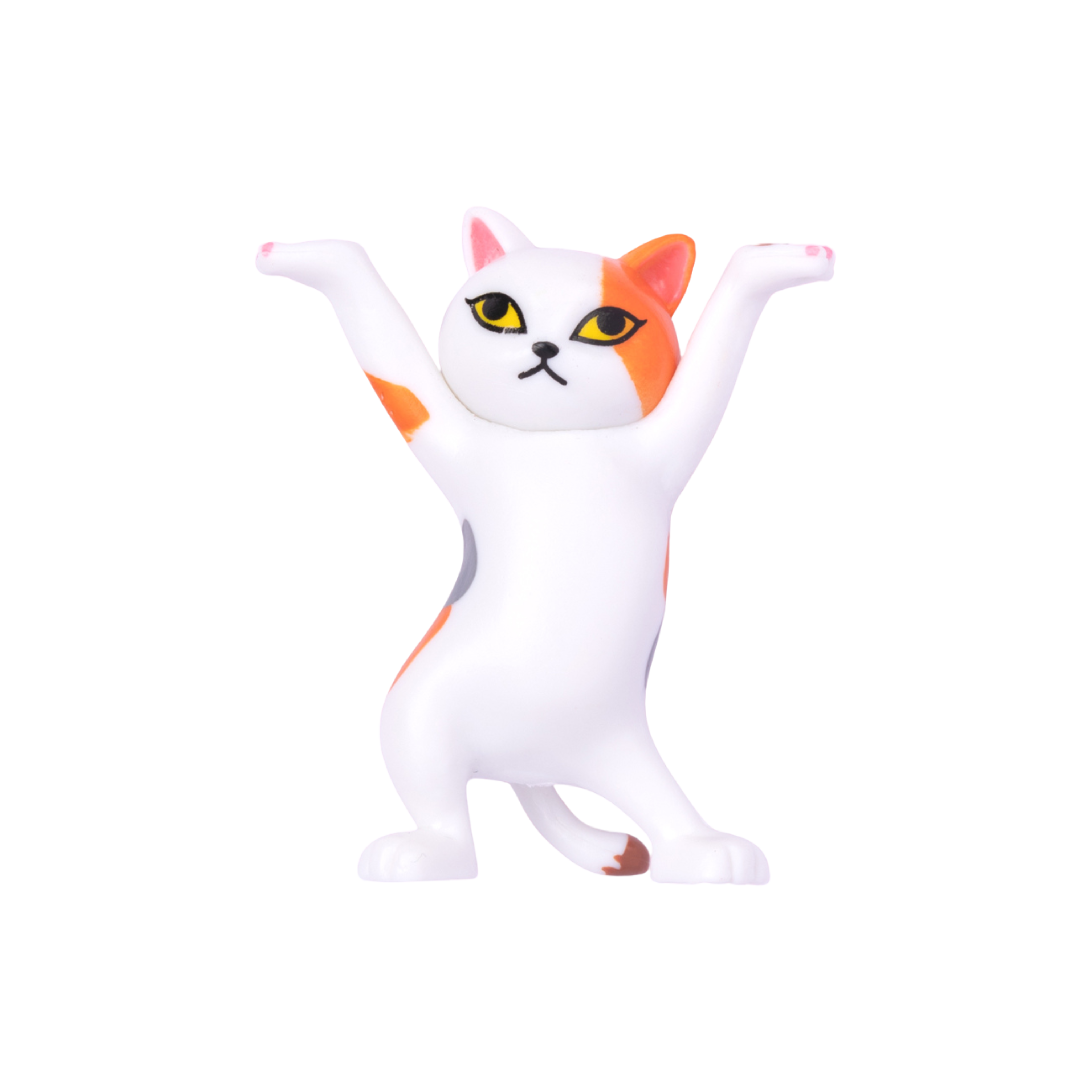 AirPods-Halter mit Katzenmotiv – Weiß und Orange