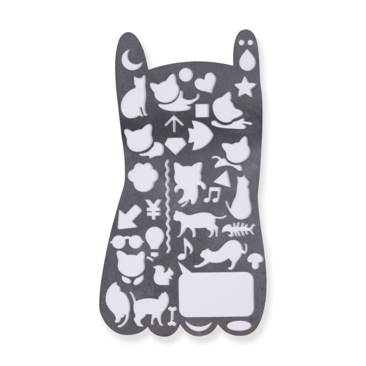Cat Drawing Stencil Metal Ruler – Stationery Pal