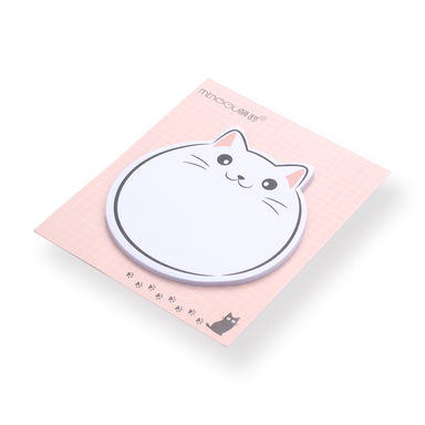 Cat Sticky Notes - White cat - Stationery Pal