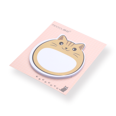 Cat Sticky Notes - Yellow cat - Stationery Pal