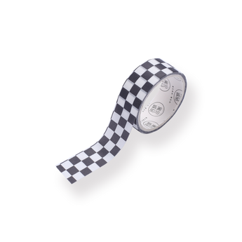 Checkerboard Washi Tape - Black - Stationery Pal