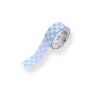 Checkerboard Washi Tape - Blue - Stationery Pal