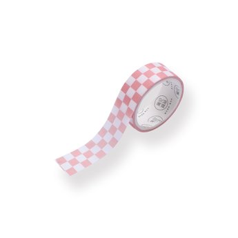 Checkerboard Washi Tape - Pink - Stationery Pal