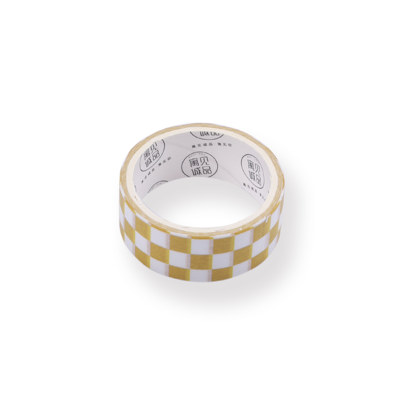 Checkerboard Washi Tape - Yellow - Stationery Pal