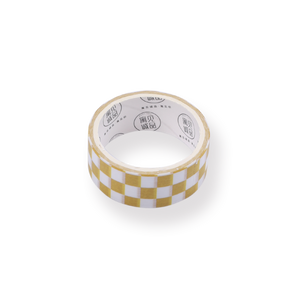 Checkerboard Washi Tape - Yellow - Stationery Pal