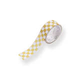 Checkerboard Washi Tape - Yellow - Stationery Pal