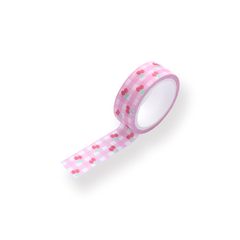 Cherry Checkered Washi Tape - Stationery Pal