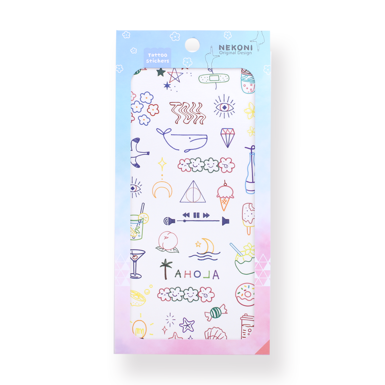 Stationery Pal Colorful Tattoo Sticker - Letters