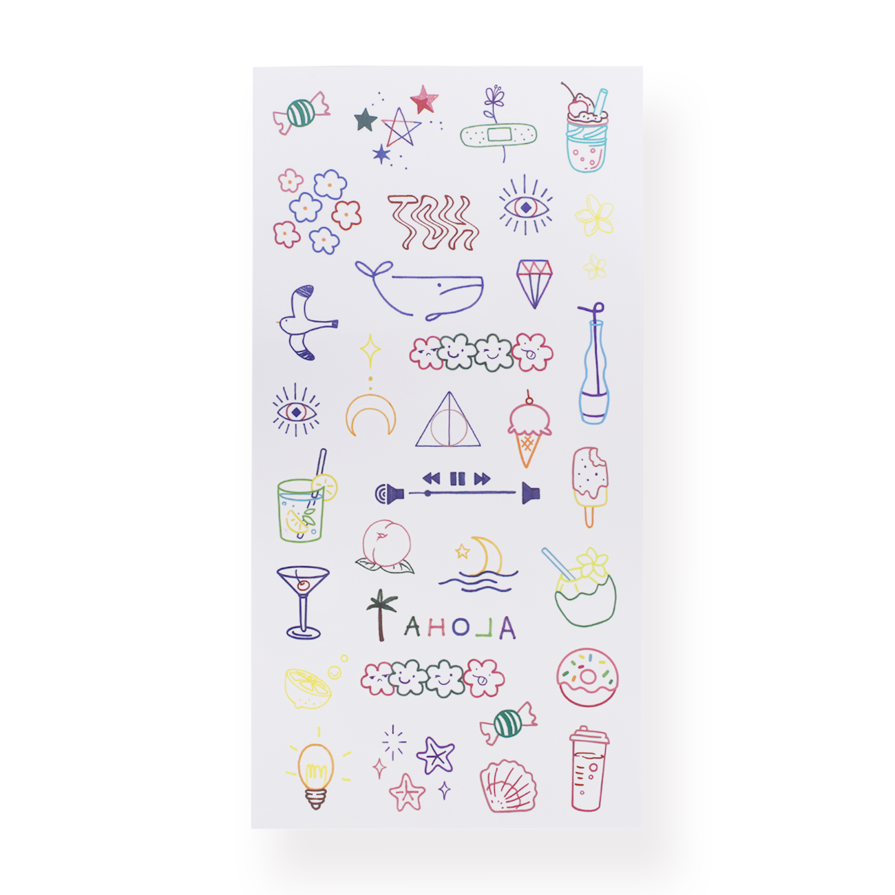 Colorful Tattoo Sticker - Cool Day - Stationery Pal