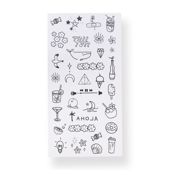 Colorful Tattoo Sticker - Cool Day - Stationery Pal