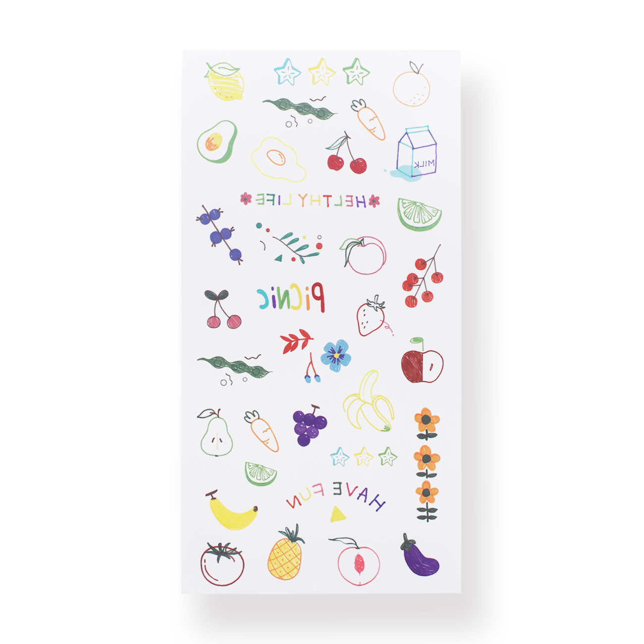 Colorful Tattoo Sticker - Fruit and Vegetable - Stationery Pal