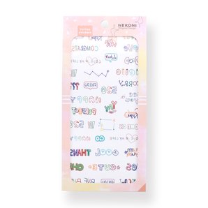 Colorful Tattoo Sticker - Letters - Stationery Pal