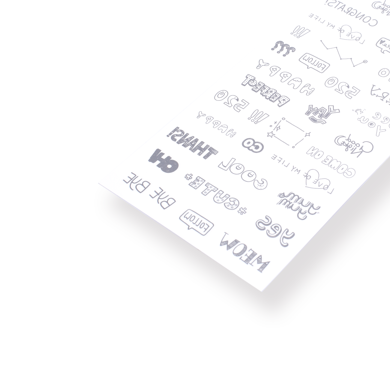 Colorful Tattoo Sticker - Letters – Stationery Pal