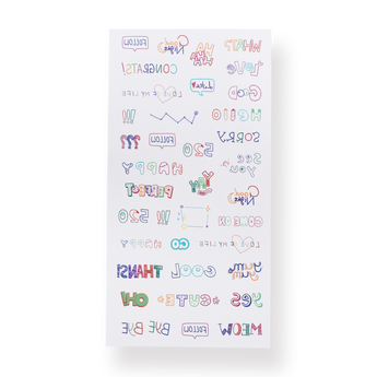 Colorful Tattoo Sticker - Letters - Stationery Pal