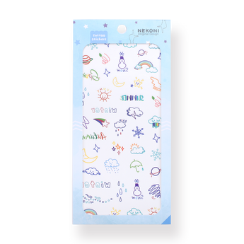 Colorful Tattoo Sticker - Weather - Stationery Pal