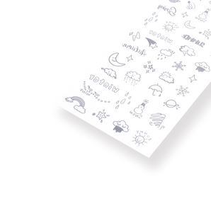 Colorful Tattoo Sticker - Weather - Stationery Pal