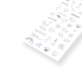 Colorful Tattoo Sticker - Weather - Stationery Pal