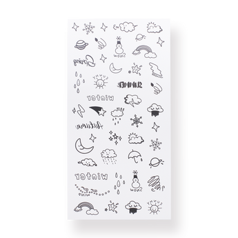 Colorful Tattoo Sticker - Weather - Stationery Pal