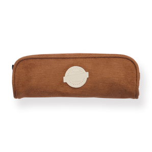 Corduroy Retro Pencil Case - Coffee - Stationery Pal