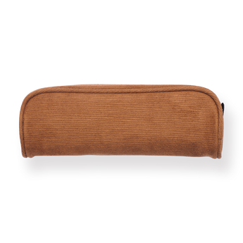 Corduroy Retro Pencil Case - Coffee - Stationery Pal