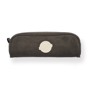 Corduroy Retro Pencil Case - Dark Green - Stationery Pal