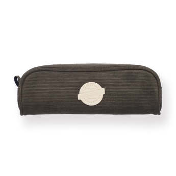 Corduroy Retro Pencil Case - Dark Green - Stationery Pal