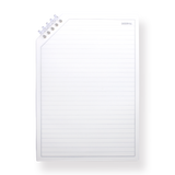 Corner Flipped Notebook White Transparent - B5 - Stationery Pal