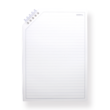 Corner Flipped Notebook White Transparent - B5 - Stationery Pal