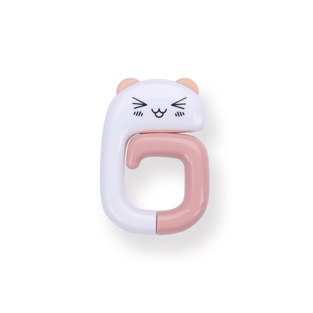 Animal Bag Hook - Pink Cat