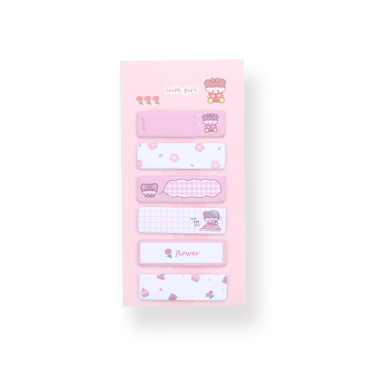Cute Girl Sticky Notes - Pink – Stationery Pal