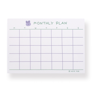 Cute Plan Memo Series - Monthly Plan Memo Pad - Stationery Pal