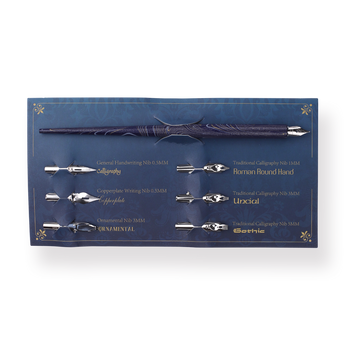 Dip Pen Set - Marble Navy - Stationery Pal