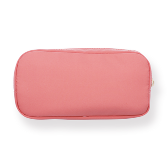 Double-Layer Retro Pencil Case - Coral - Stationery Pal