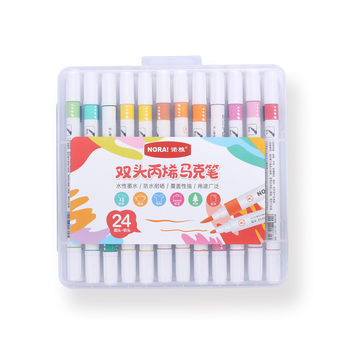 Double-Sided Acrylic Pen Marker - Set of 24 - Stationery Pal