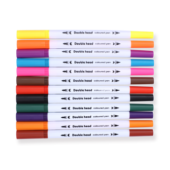 Double-Sided Water-based Brush Pen - 24 Color Set - Stationery Pal