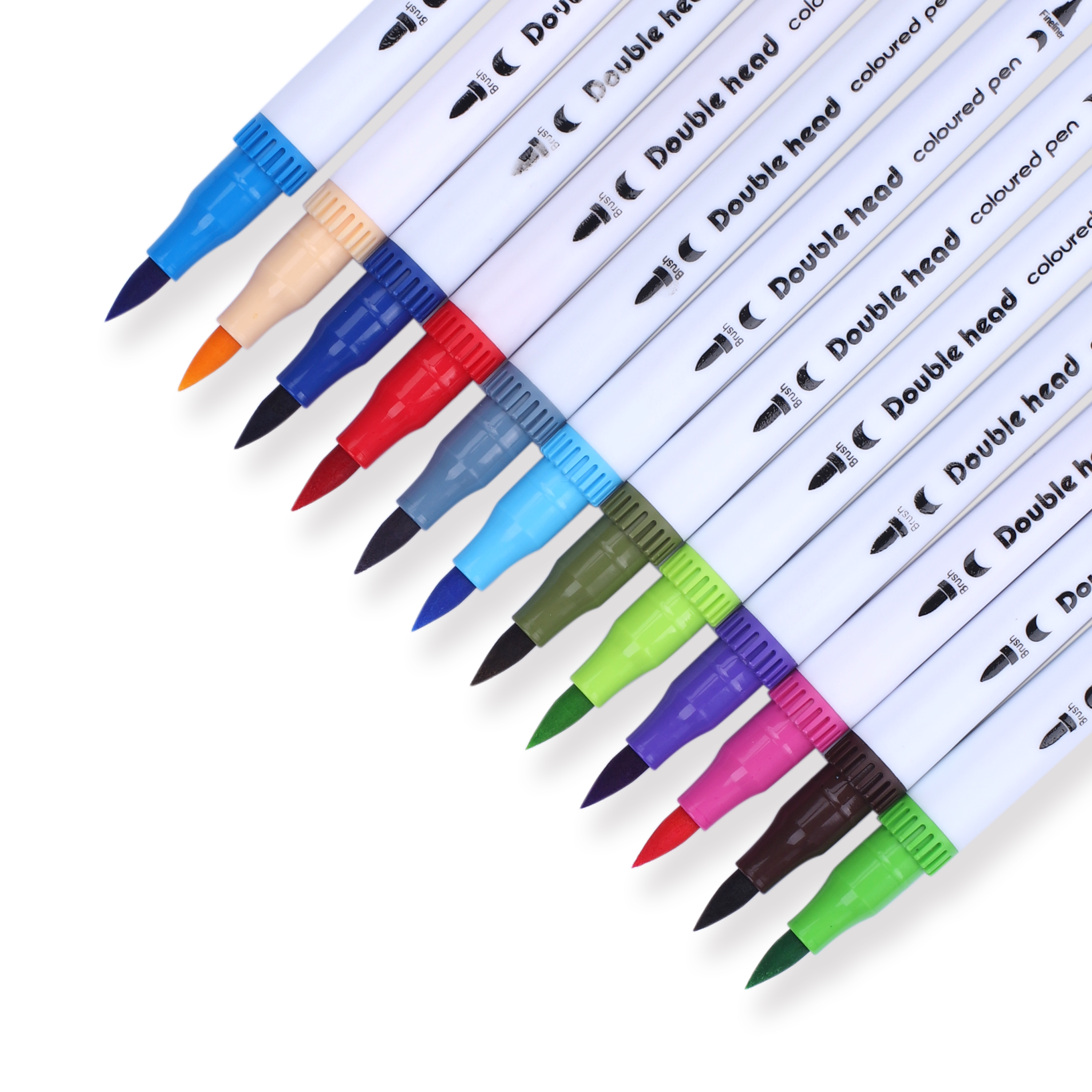 24 Colors Kids' Watercolor Pen Set, Washable Dual-tip Water Based