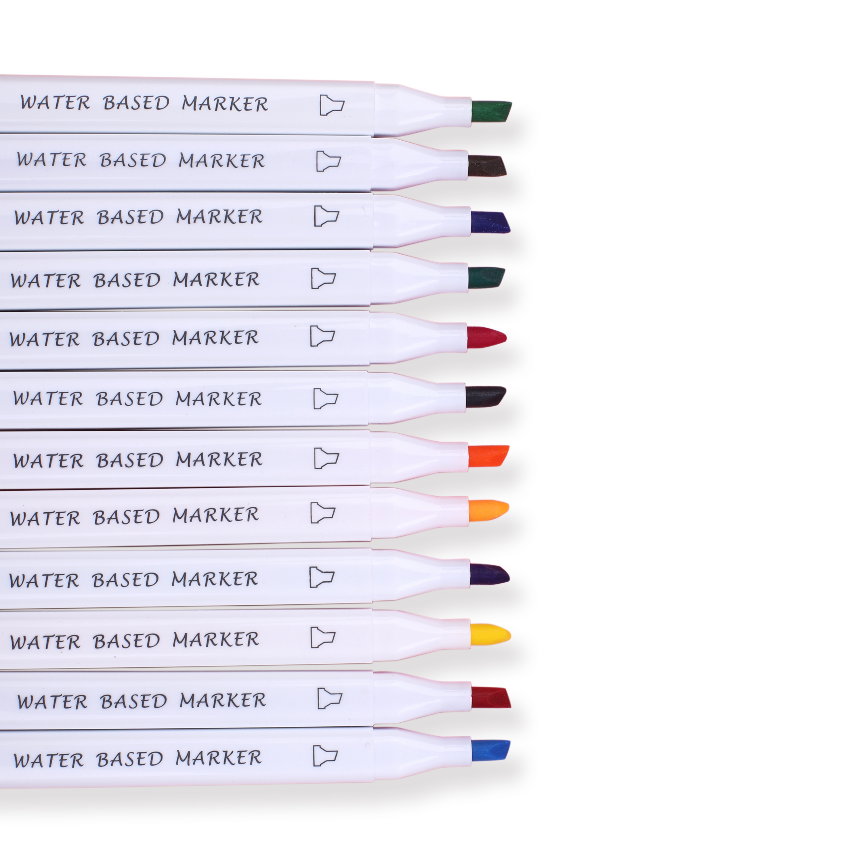 Double-Sided Water-based Marker Pen - 12 Color Set - Stationery Pal